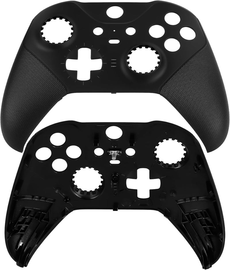 Ceozon Replacement Faceplate Cover Front Housing Shell Repair Accessories Kit for Xbox One Elite Controller Series 2 Included Joystick Rings Black - Image 2